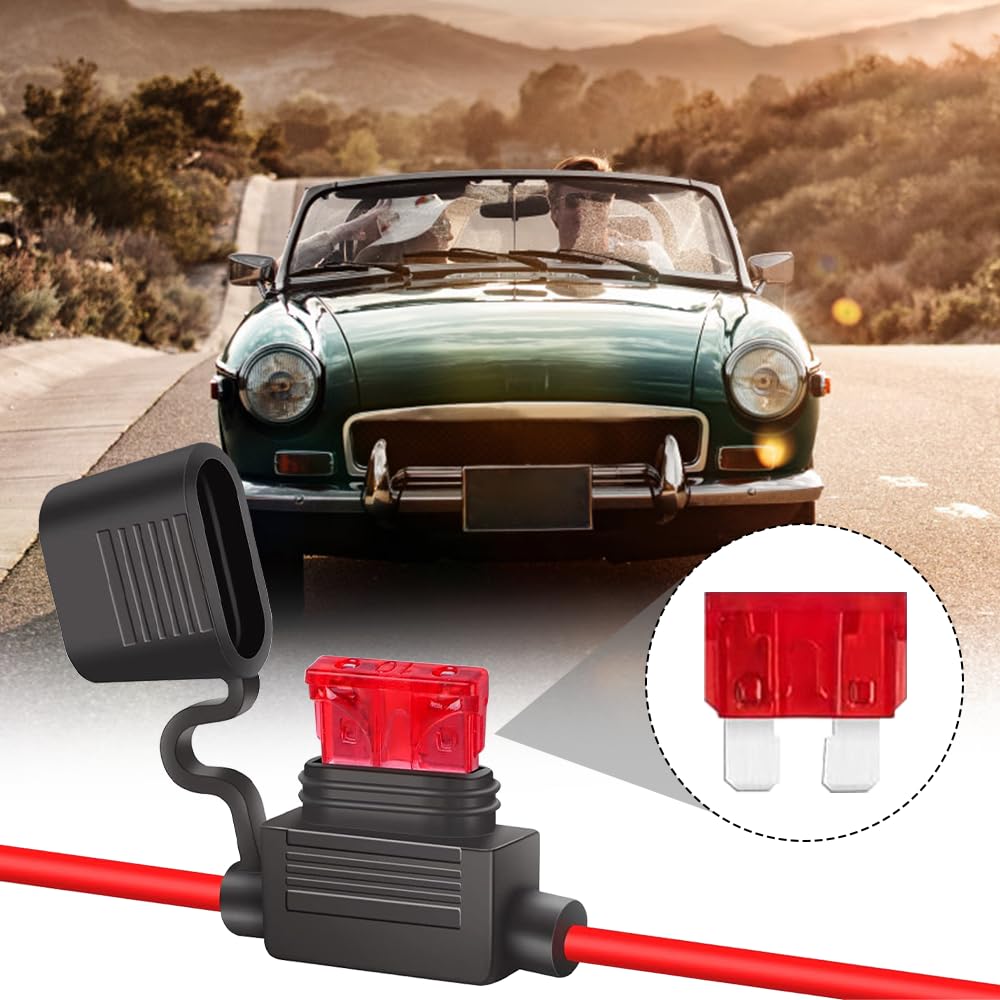 Cavo Con Connettore SAE Per Batteria - 2 Pezzi Da 60cm Con Fusibile 10A, Per Moto, Trattori E Auto - Foto 5