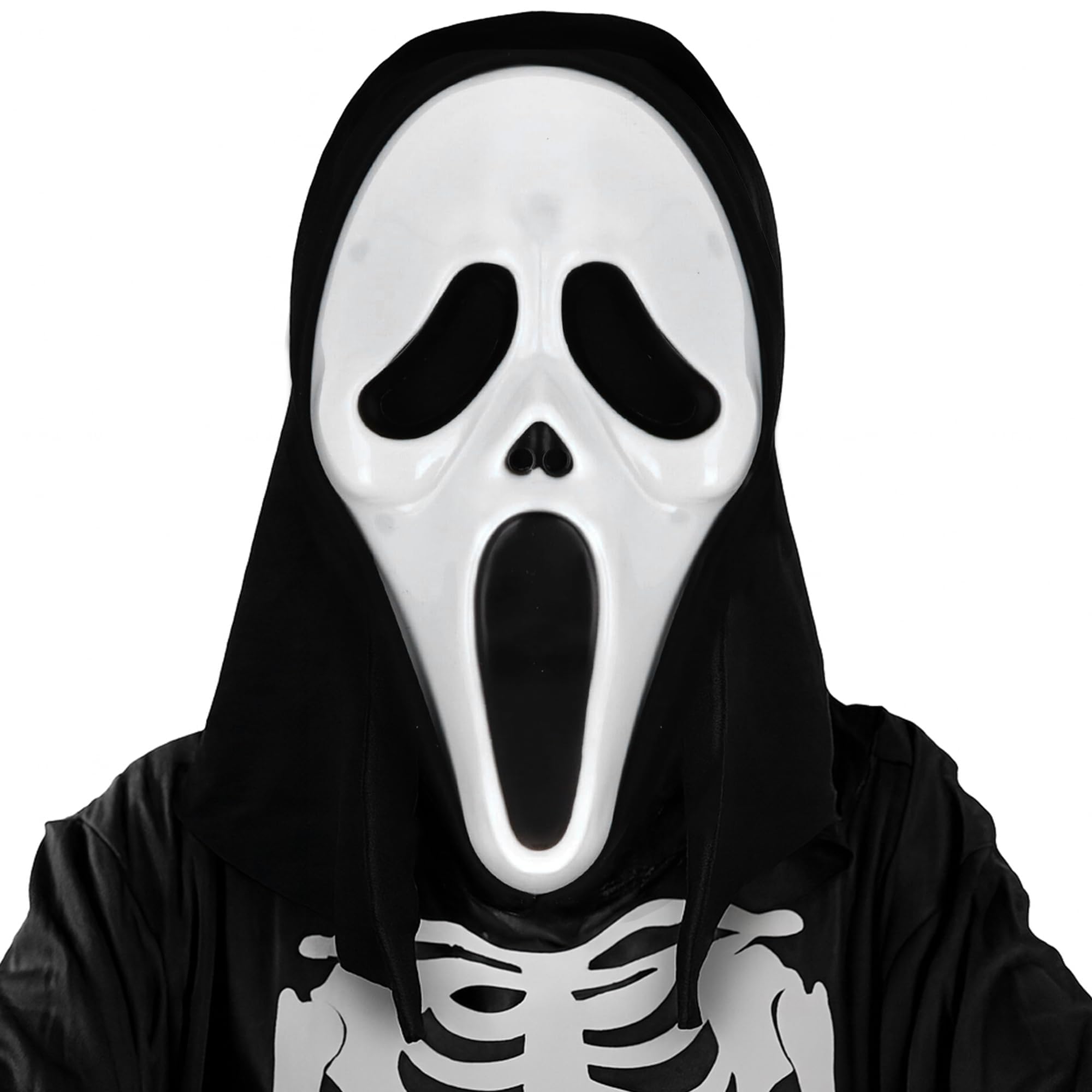 MAKI FASHIONS Ghost Face Mask - Halloween Scream Mask Horror Skull Face Mask for Halloween Costumes Fancy Dress Accessories