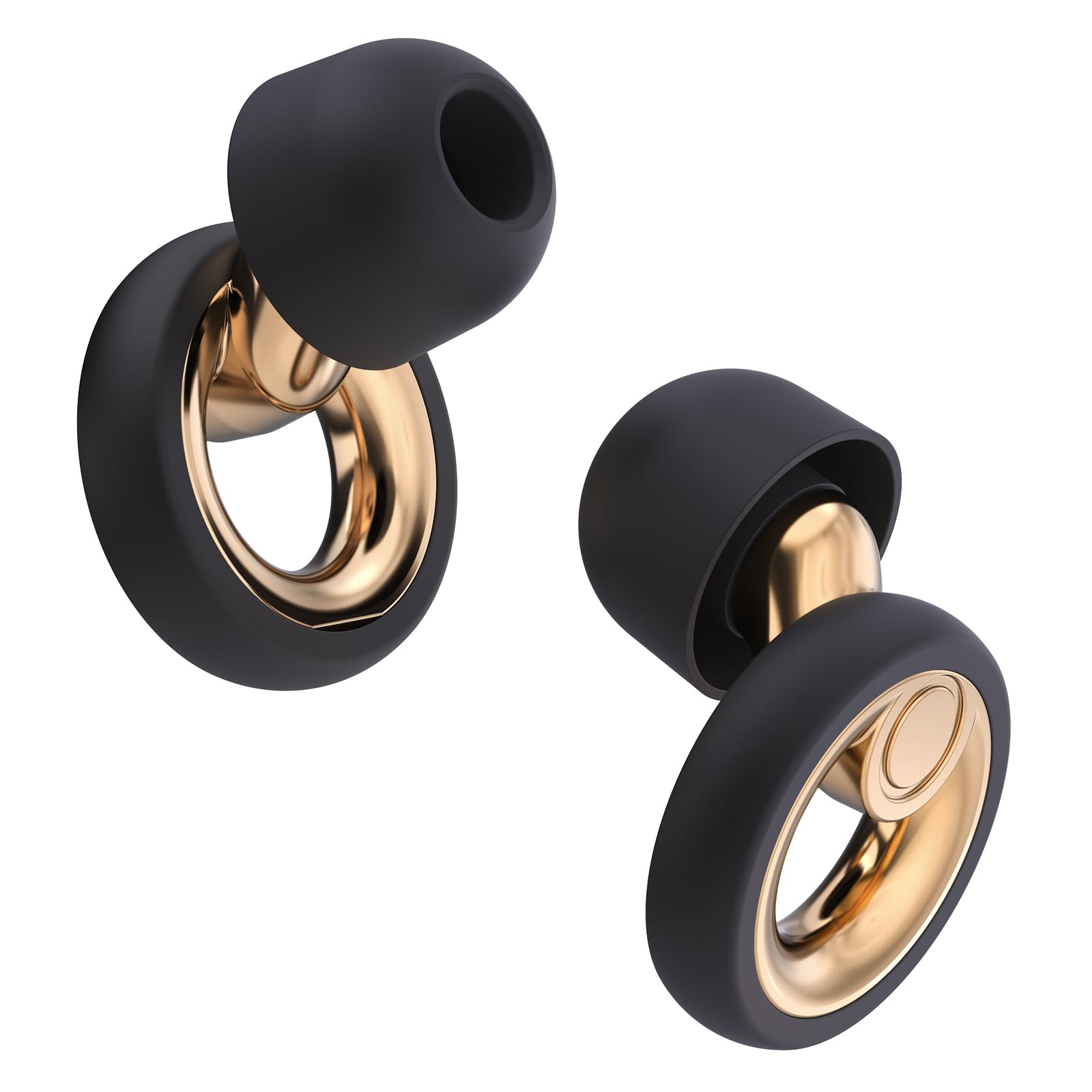 Ear Plugs for Sleeping Noise Cancelling - Reusable Silicone Earplugs for Concert, Motorcycle, Sports and Festivals, 30dB Noise Reduction, Washable Hearing Protection - Gold