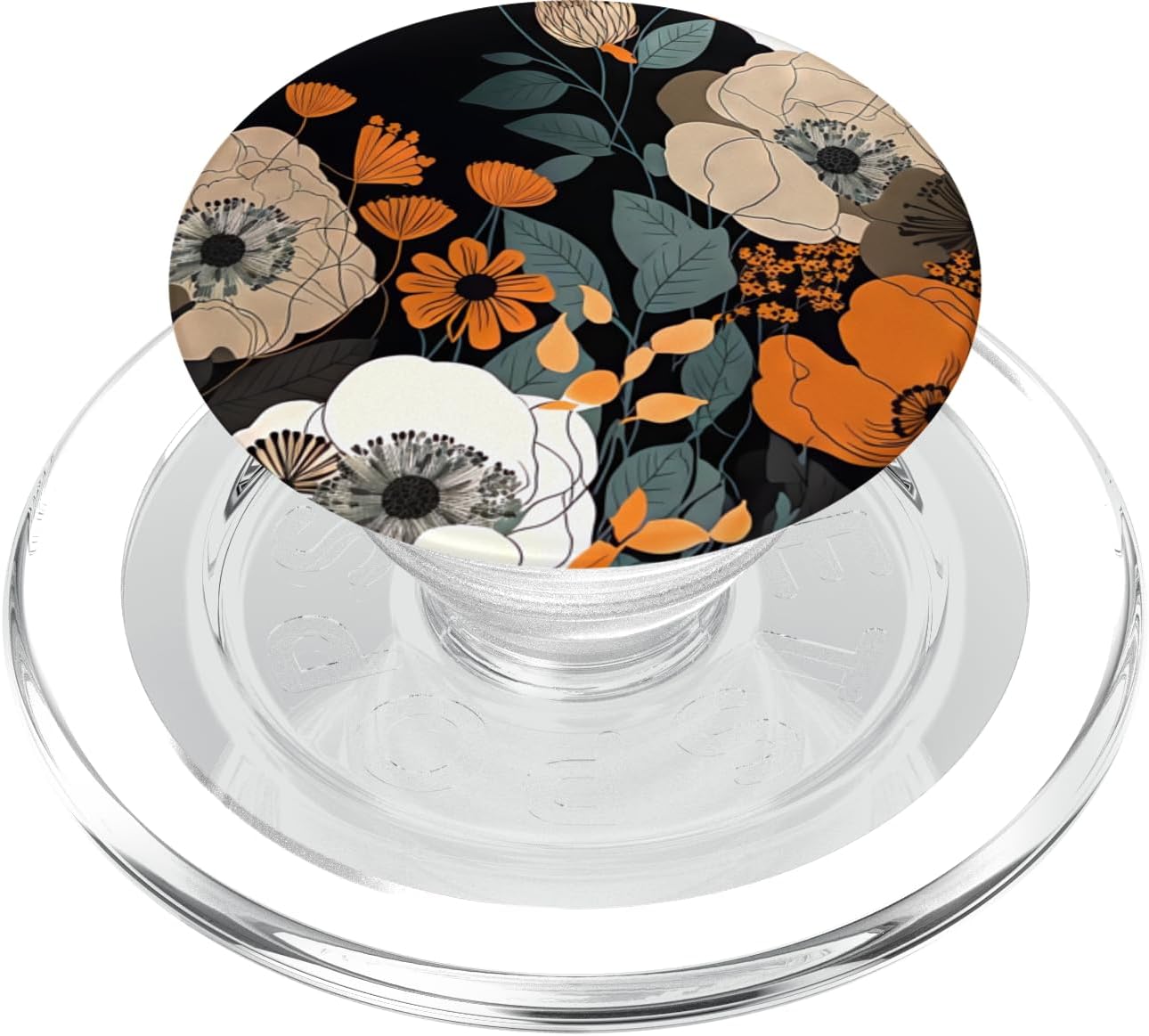 Greenery Botanical Boho Wildflowers Line Art Floral PopSockets MagSafe PopGrip for iPhone