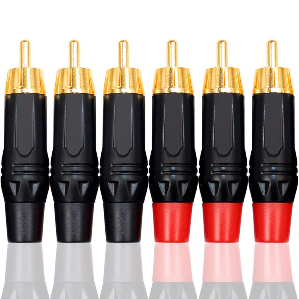 Greluma 6 Piezas Adaptador de Cable RCA a Altavoz, Altavoz de Subgraves, Phono RCA Macho a AV, 2 Terminales de Tornillo, Vídeo, Audio, Resorte, Tipo de Presión, Balun para CCTV — view 14