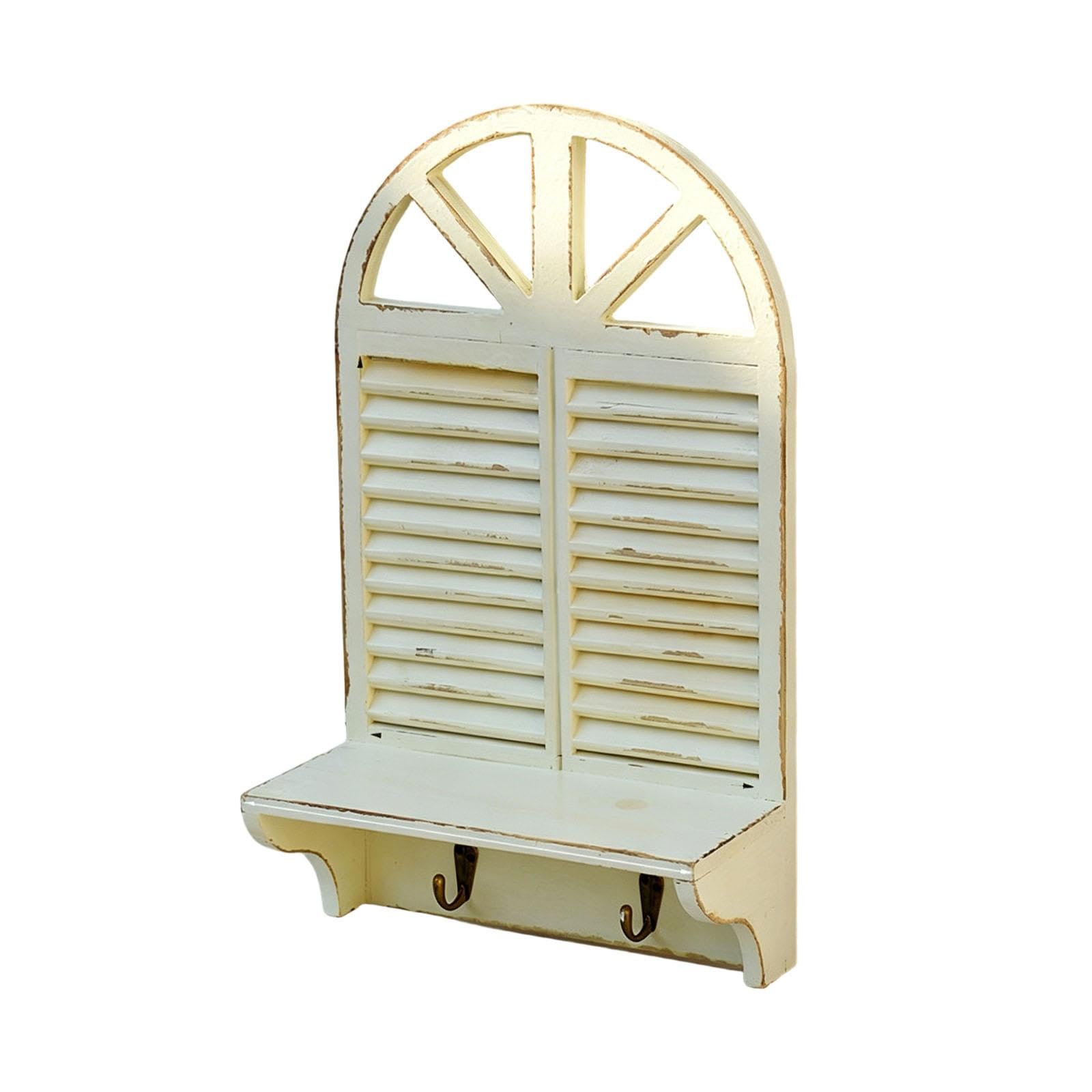 LOVIVER Fensterrahmen-Regal, Wandmontage, Vintage-Design, Küchenorganisation, 46.3 cm X 27 cm