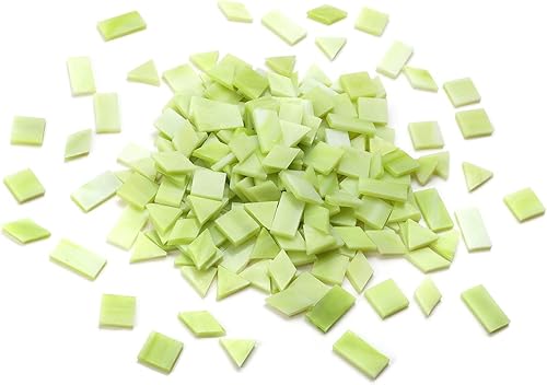 Vista 57 de Lanyani Azulejos de mosaico de vidrio para manualidades artísticas, 4 formas mixtas de vidrieras Tiffany, 200 piezas, Café