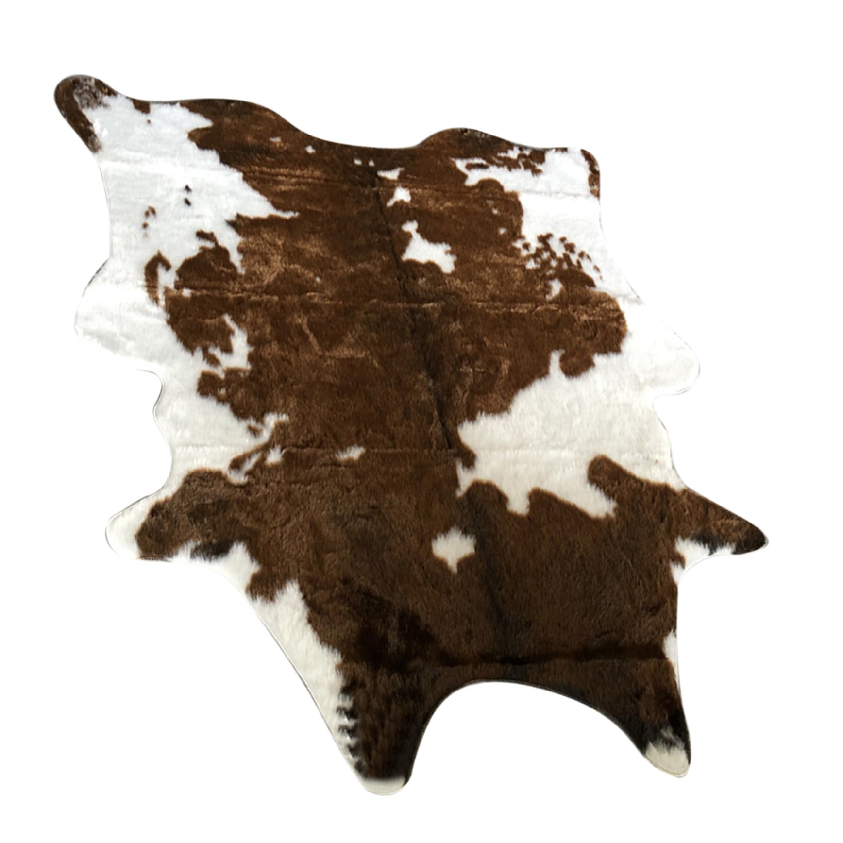 Tapis de sol motif vache peluche antidérapant et tapis décoratif doux