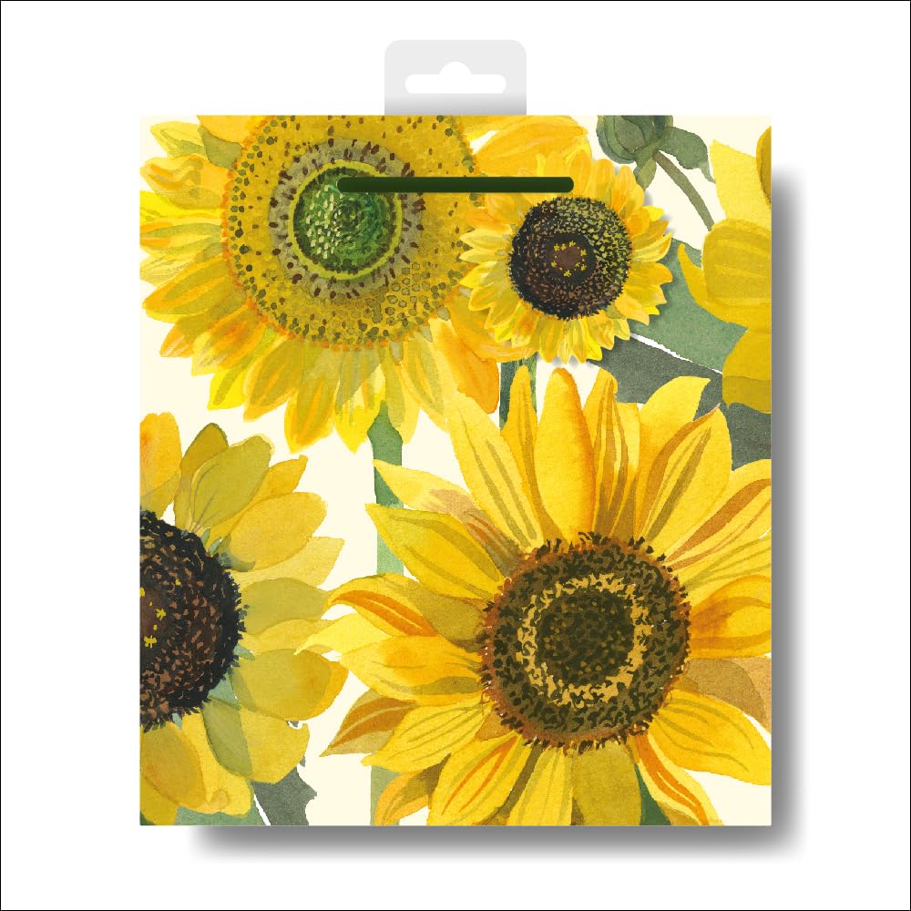 Emma Bridgewater Sunflowers Medium Gift Bag Gift Wrapping Accessory 613517 by Woodmansterne, Yellow