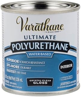 Rust-Oleum 200061H Water-Based Ultimate Polyurethane, 8 Fl Oz (Pack of 1), Gloss Finish
