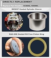 Vista 7 de K-0650 Kit de funda de cilindro de compresor de aire y anillo de compresión para compresores sin aceite Craftsman DeVilbiss Porter Cable DeWalt