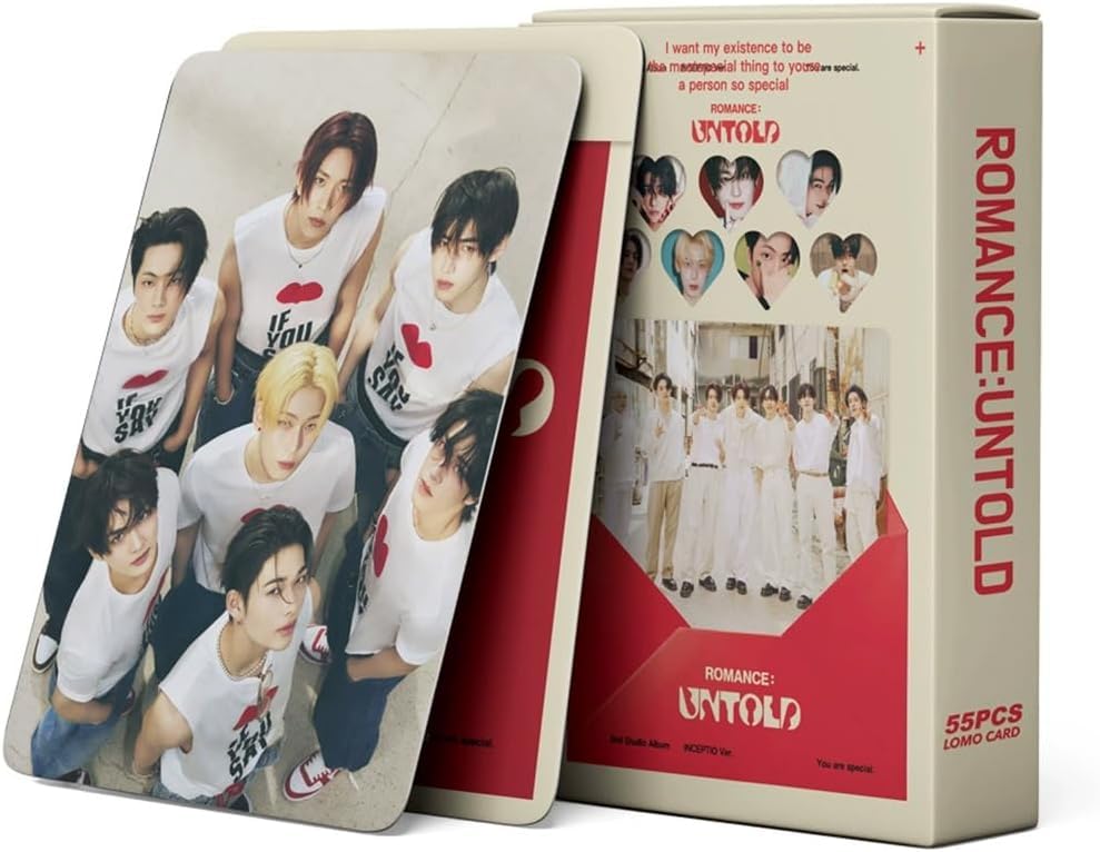 BCHMN EN Photocards, Kpop Merch Gifts for EN, ROMANCE UNTOLD (55 Lomo Cards, D)
