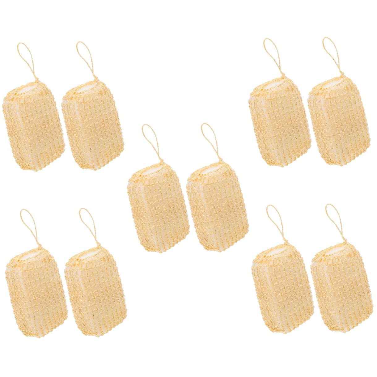 Healeved 10pezzi Spugne Esfolianti Sisal Naturale Per Corpo Spazzole Da Doccia Per Scrub e Massaggio Della Per Della e Relax Casa