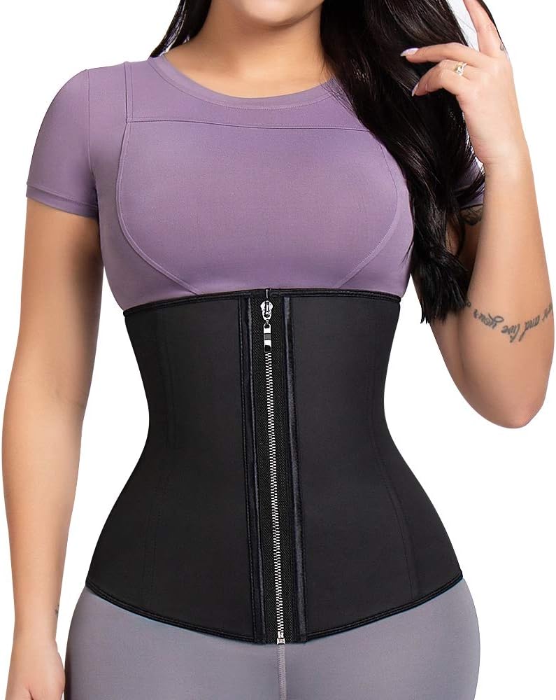 ASHLONELatex Waist Trainer Corset Underbust Sport Cincher Womens Workout Body Shaper