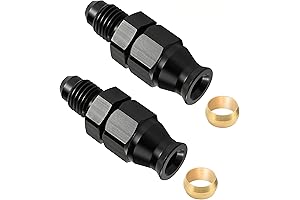 EVIL ENERGY 3/8 Compression Fitting Adapter Aluminum Black 2PCS 6AN Male
