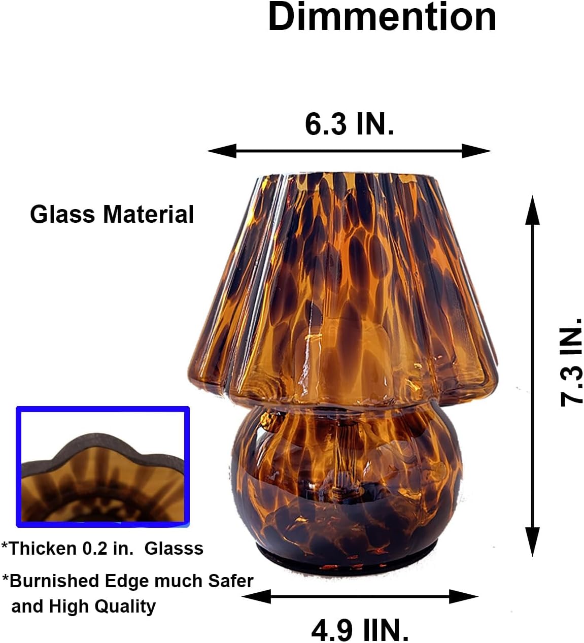 AFORTLO LED Mushroom USB Plug-in Table Lamp,3 Color Temperature Cute Nursery Changeable Table Lamp,9 Grade Brightness Dimmer for Bedroom,Living Room,End Table with UL Adapter(Black Flower)