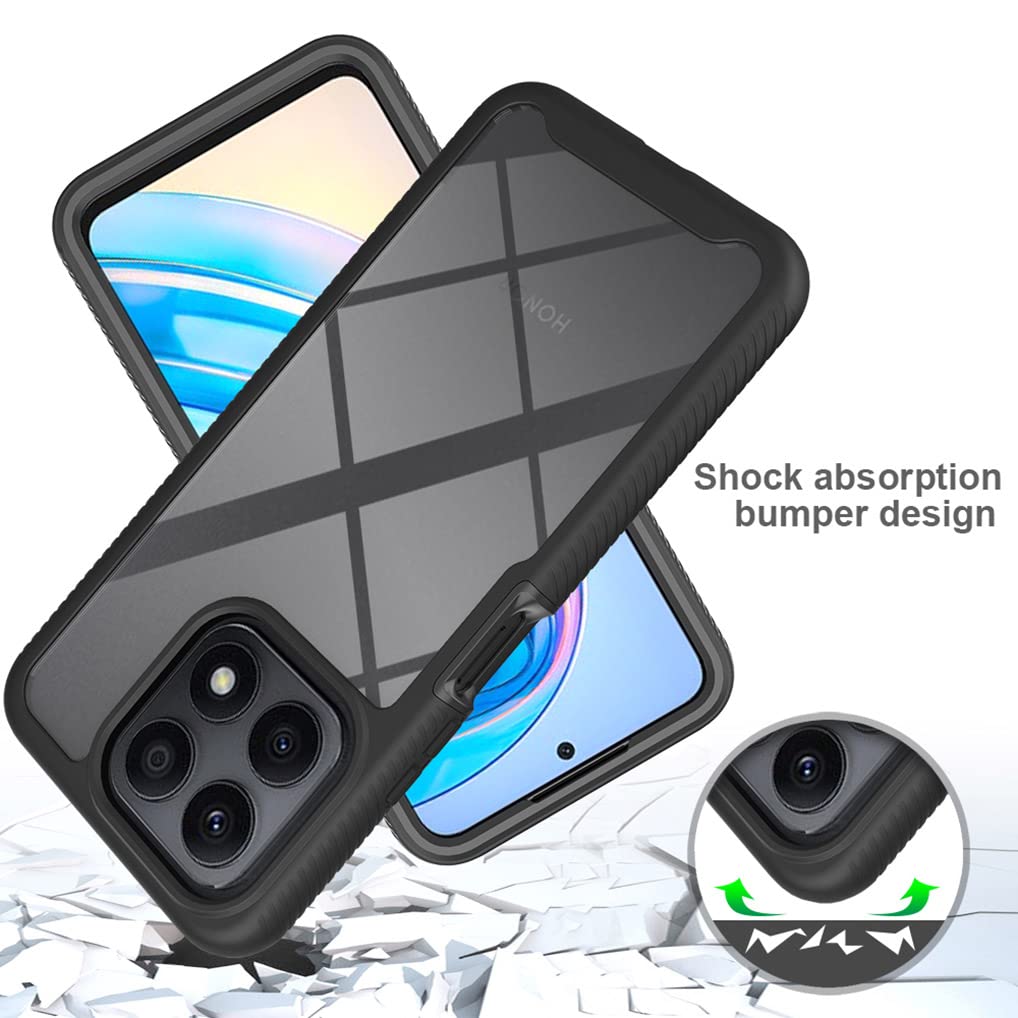 SEAHAI Trasparente Cover per Honor X8 4G, [Protezione Schermo