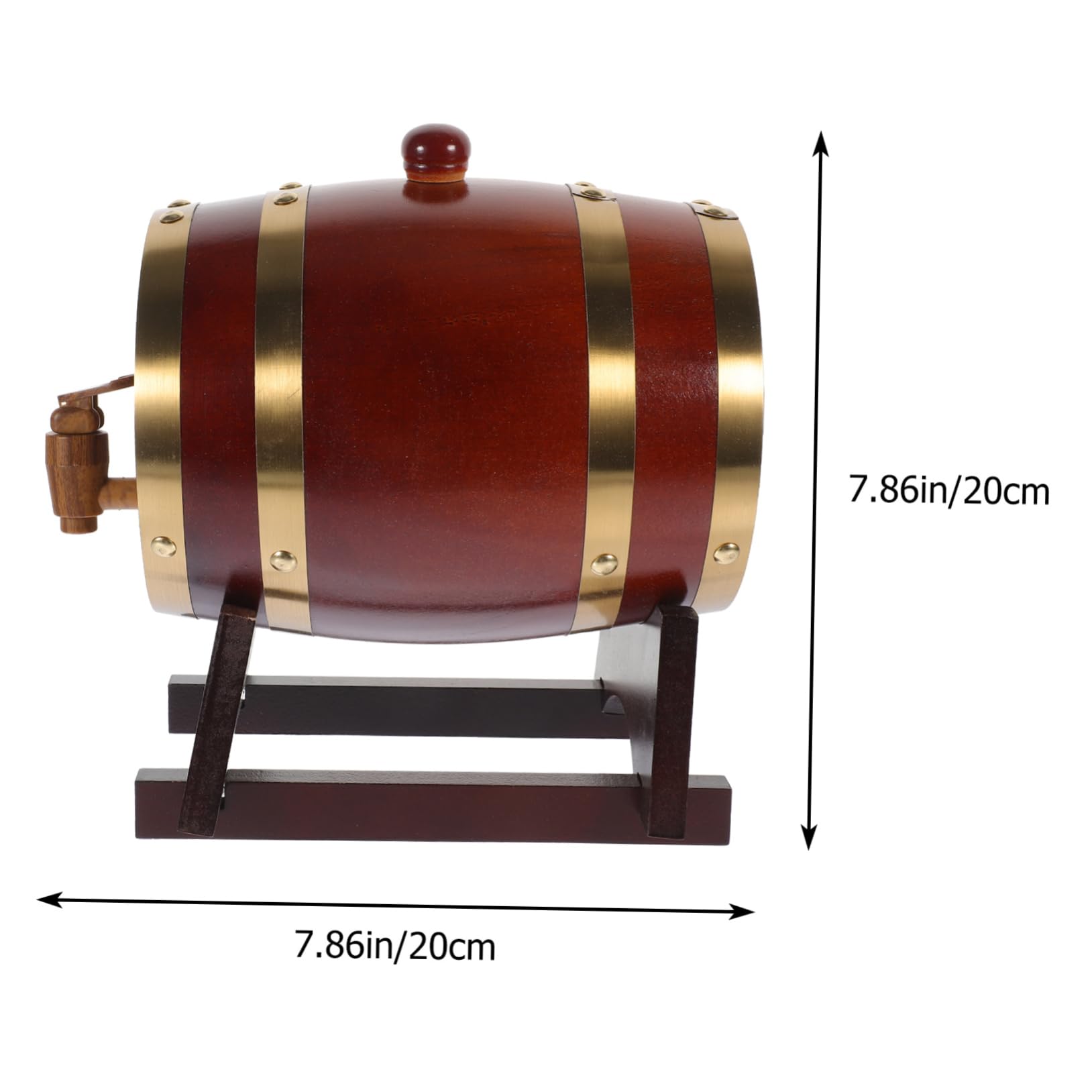 GRIRIW Wooden Beverage Bucket 1.5l Wine Aging Bar Wine Dispenser Wood Storage