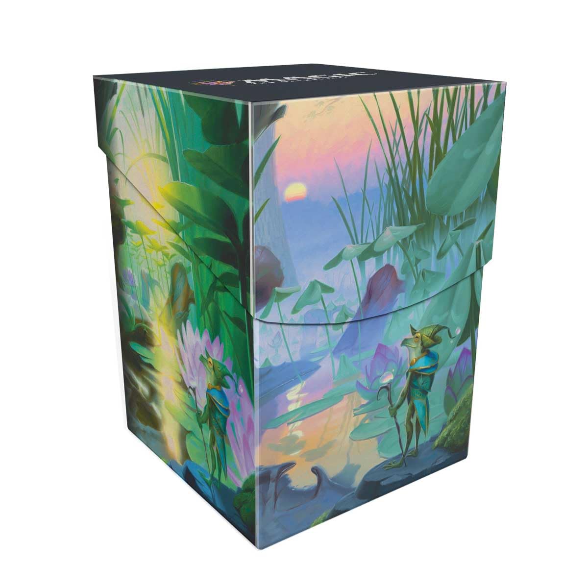 Ultra Pro - Bloomburrow 100+ Deck Box® Season Lands: Island for Magic: The Gathering, Opera d'arte esclusiva, archivio sicuro, polipropilene rigido, divisorio incluso