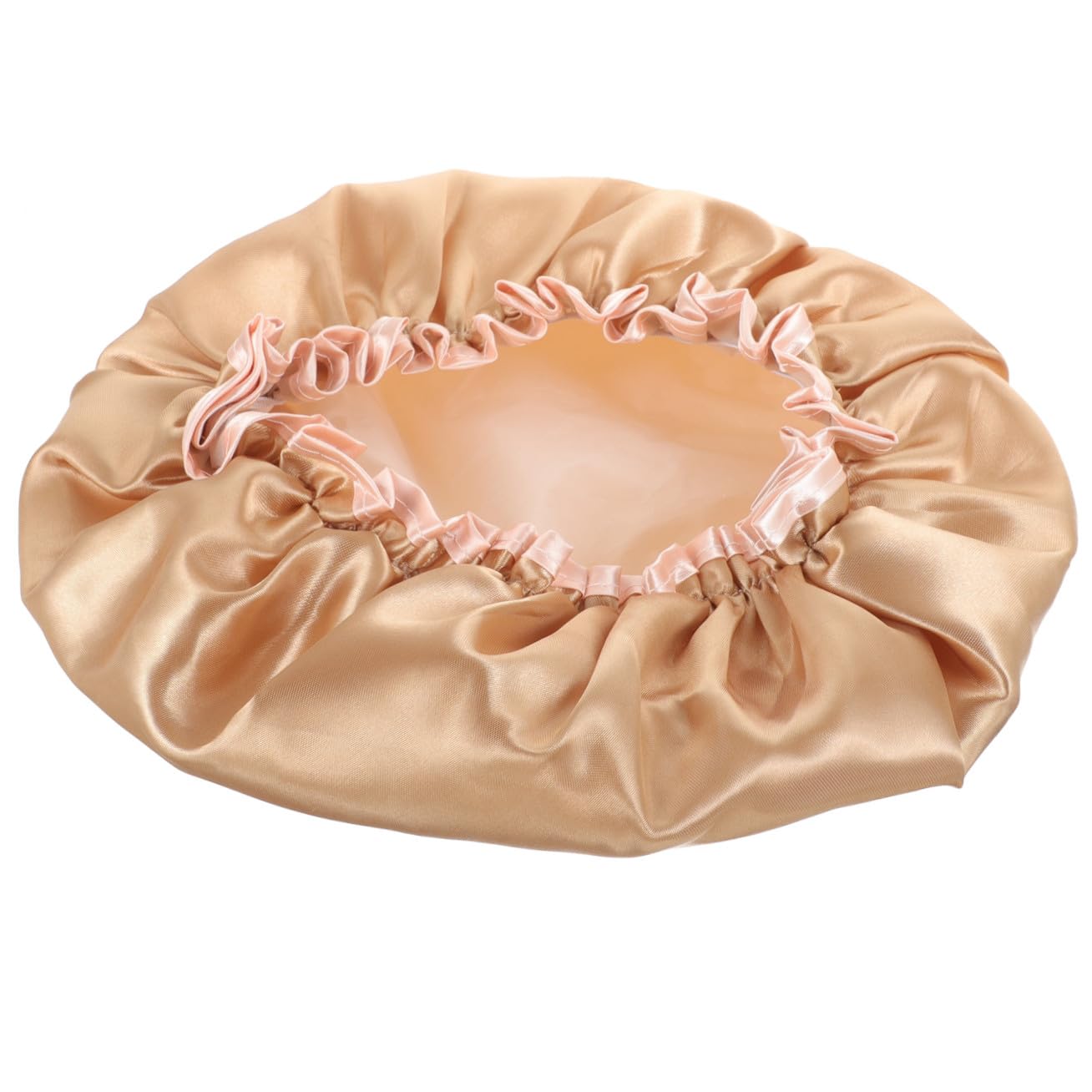 Healeved 4piezas Gorro De Ducha Para Mujeres Gorro De Baño Reutilizable Banda Elástica Capucha De Ducha Transpirable Para Pelo Para Sauna y Spa Color Champán