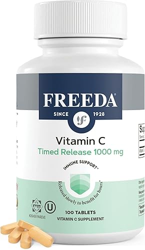Miniatura 7 de FREEDA Vitamina C  Liberación programada de 1000 mg  Liberación lenta para apoyo inmunológico y antioxidante durante todo el día, suave para el
