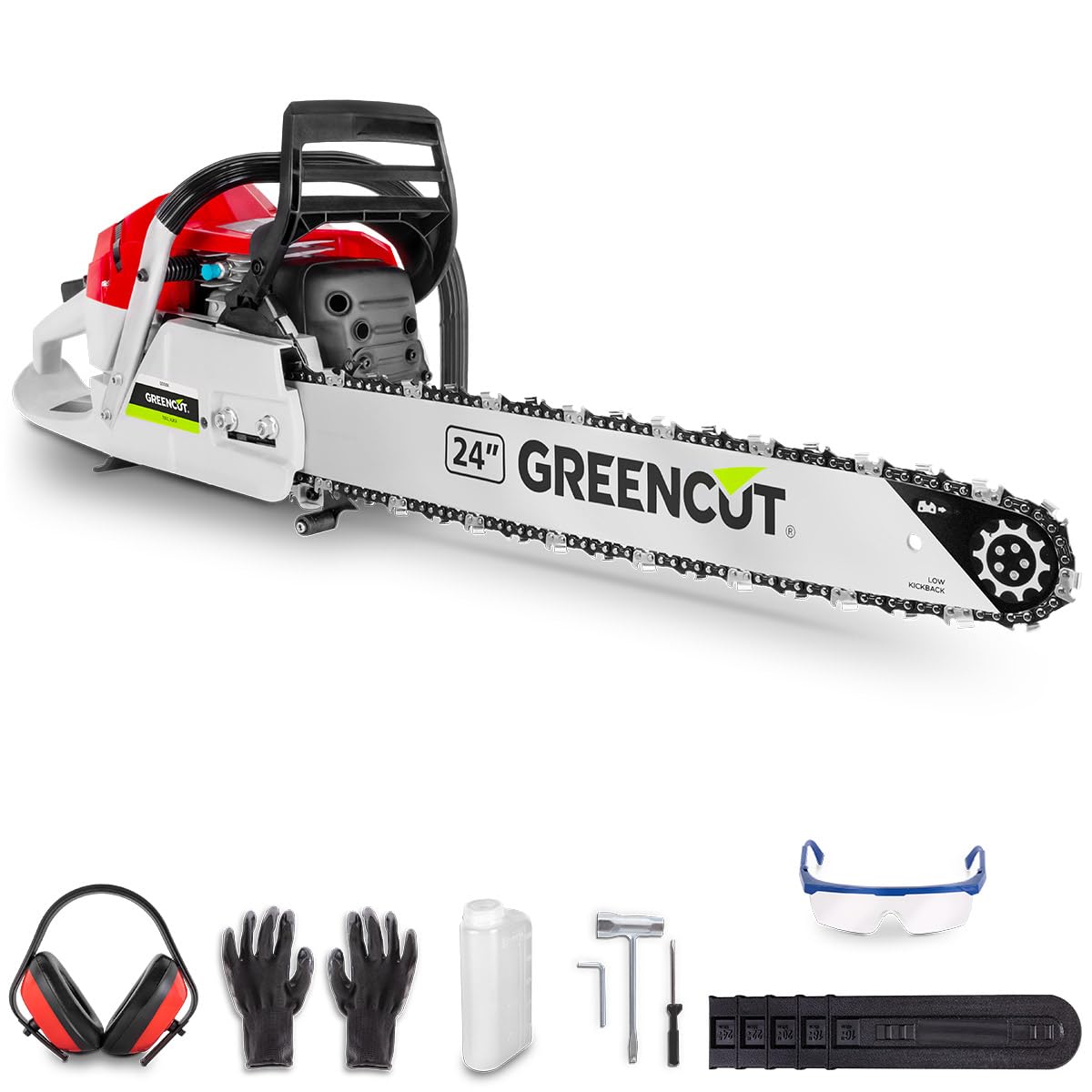GREENCUT GS720X Motosserra a gasolina, motor térmico 2 tempos 72cc