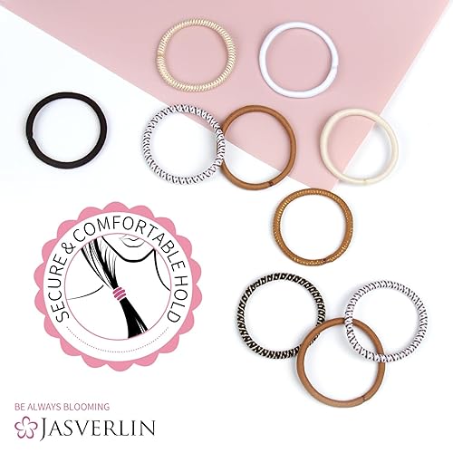 Miniatura 4 de Bandas de goma de nailon sin enganches para mujeres y niñas, para cabello rizado grueso, sin daños, accesorios elásticos para peinados de 18