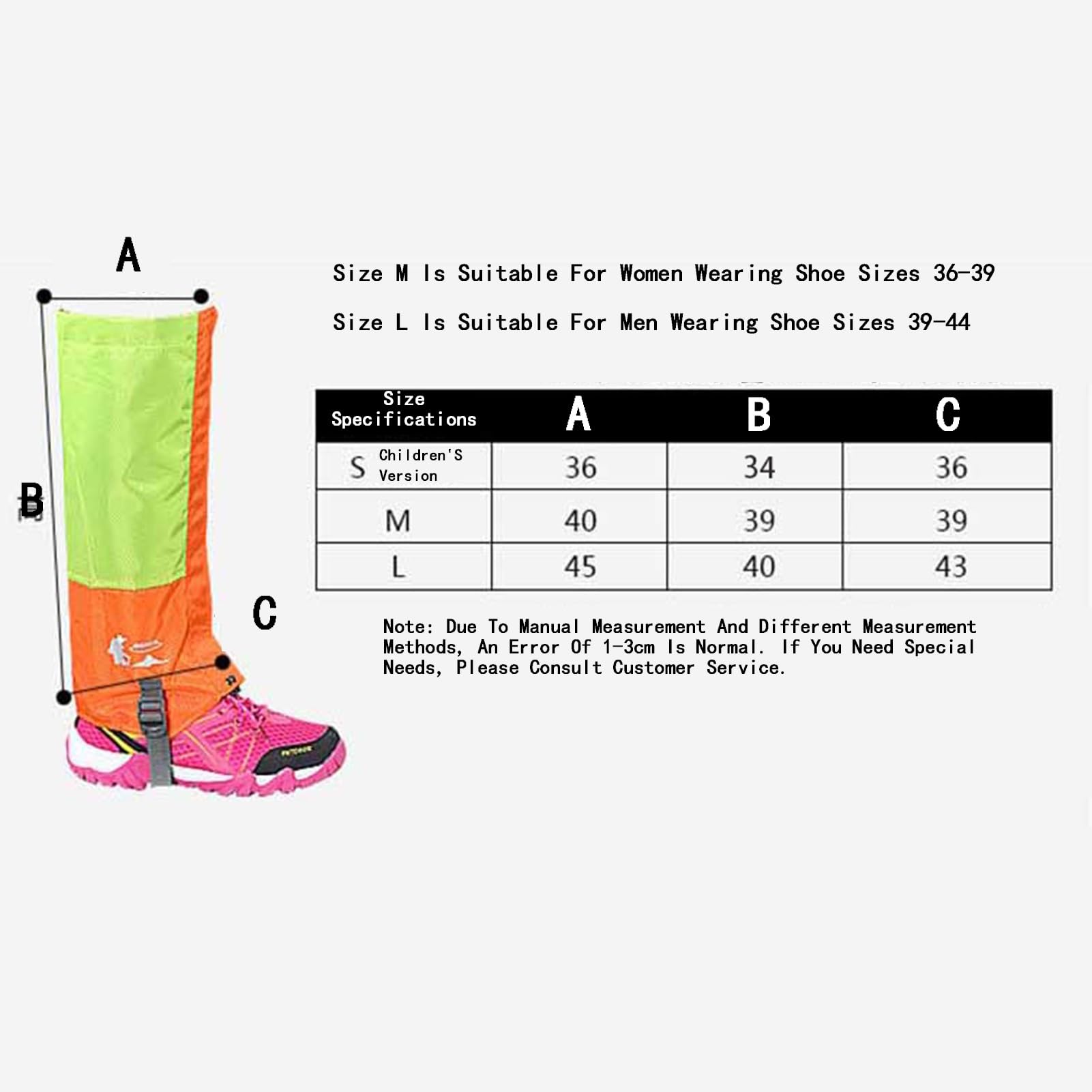 Guêtres de Jambe, Anti-morsures de Serpent for Enfants et Adultes, guêtres de Raquettes à Neige réglables, Protection des Jambes de Cyclisme, adaptées au Ski, à la Chasse et à la randonnée