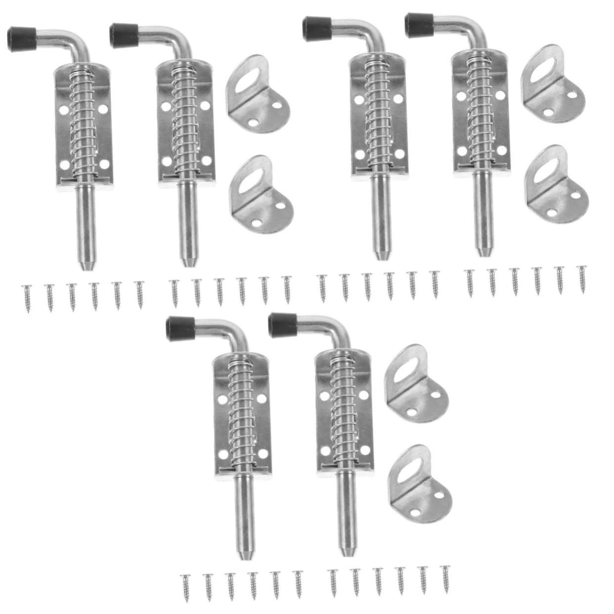 Tofficu 6 Set Chiavistelli Acciaio Inossidabile per Porte e Finestre Serratura Barrel Bolt Rinforzata per Uso Facile da Installare e Versatile