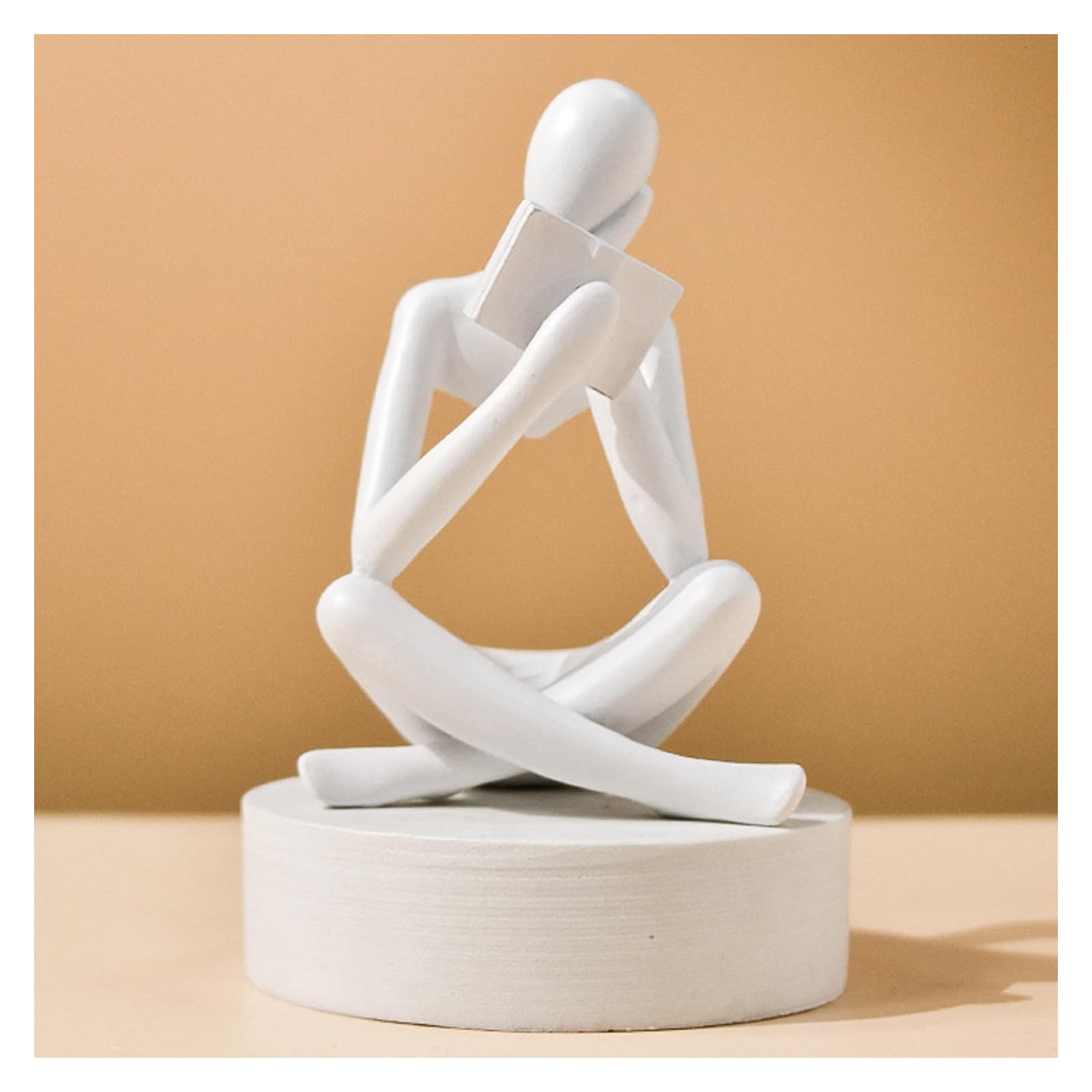 Bookshelf Decor Thinker Statue,Creative Abstract Thinker Bookend for Home Aesthetic, Study, and Wine Cabinet – Stylish Shelf Decor Accent and Thoughtful Gift for Living Room, Bar, or Coffee Shop