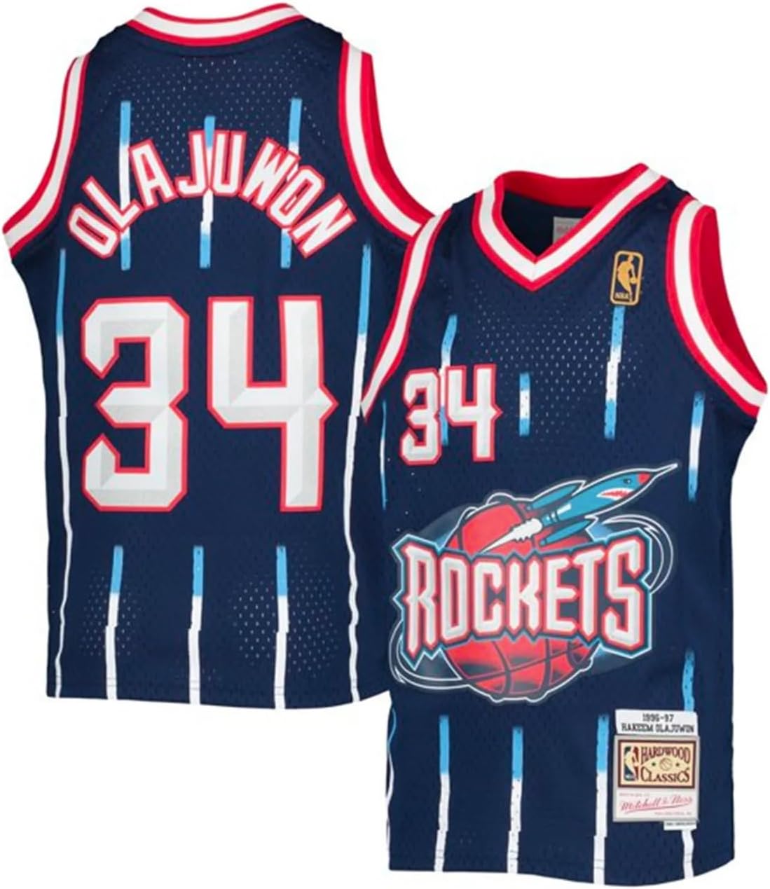 Outerstuff Hakeem Olajuwon Houston Rockets Mitchell & Ness Youth Throwback Swingman Jersey