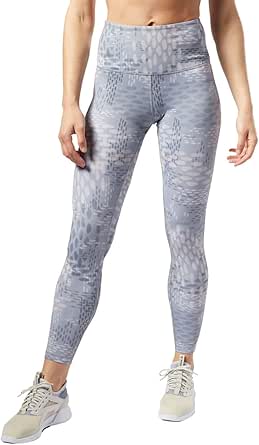 Reebok(リーボック) ロングタイツ トレーニングウェア Lux Speckled Grid グラフィック FVP16 [レディース]