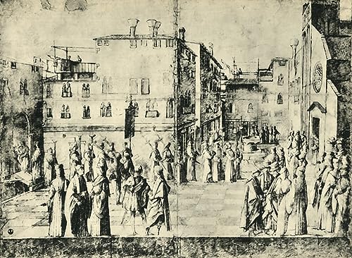 Tableau Procession à Venise Gentile Bellini impression d'art mural vintage 60x90cm