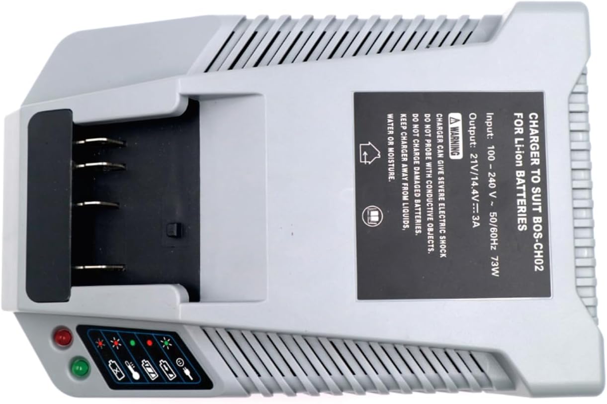 BOS-CH02_EBN Charger Charging for Bosch 14.4V Li-ion Batteries BAT607 BAT607G BAT614 BAT614G OR 18V BAT609 BAT609G BAT618G Compatible with Original Charger BC660 GAL1860CV GAL1880CV