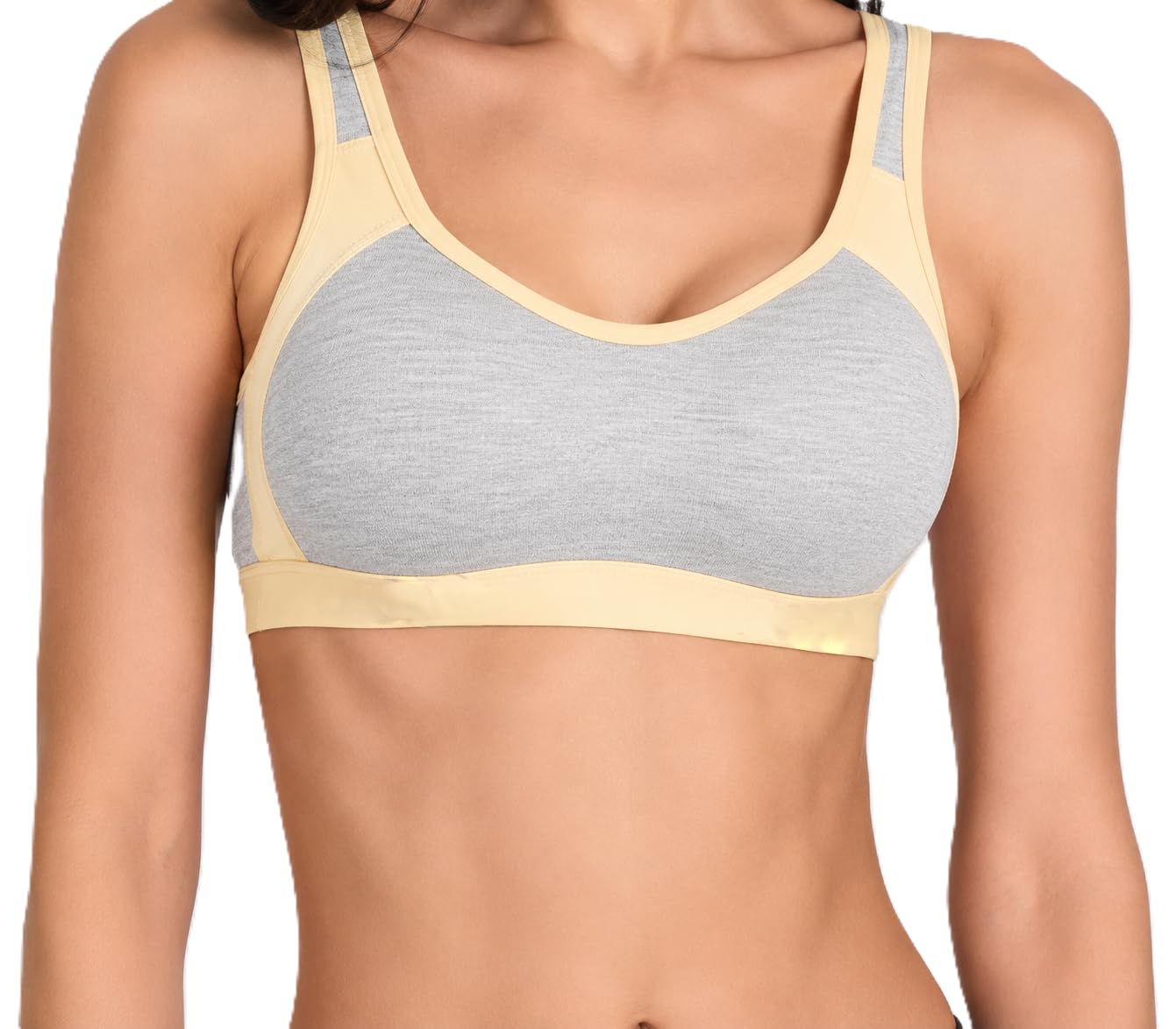 Women's Cotton Sports Bra (in, Numeric, 36, 36, C, 36, Regular, Beige)-picture-29