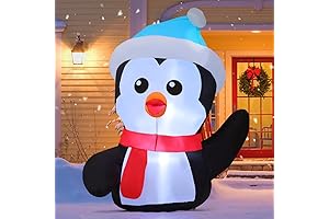GOOSH 4 FT Christmas Inflatable Outdoor Penguin