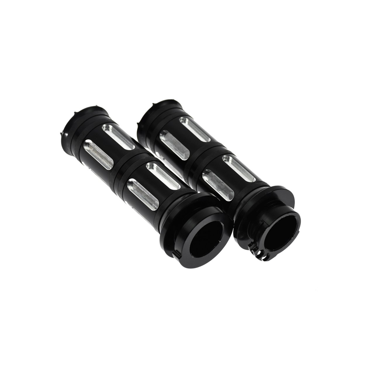Manubrio con Impugnatura per Moto Da 1 "25 Mm Manubrio In Alluminio Cnc Manopole Nere per Harley Dyna Softail Touring Custom