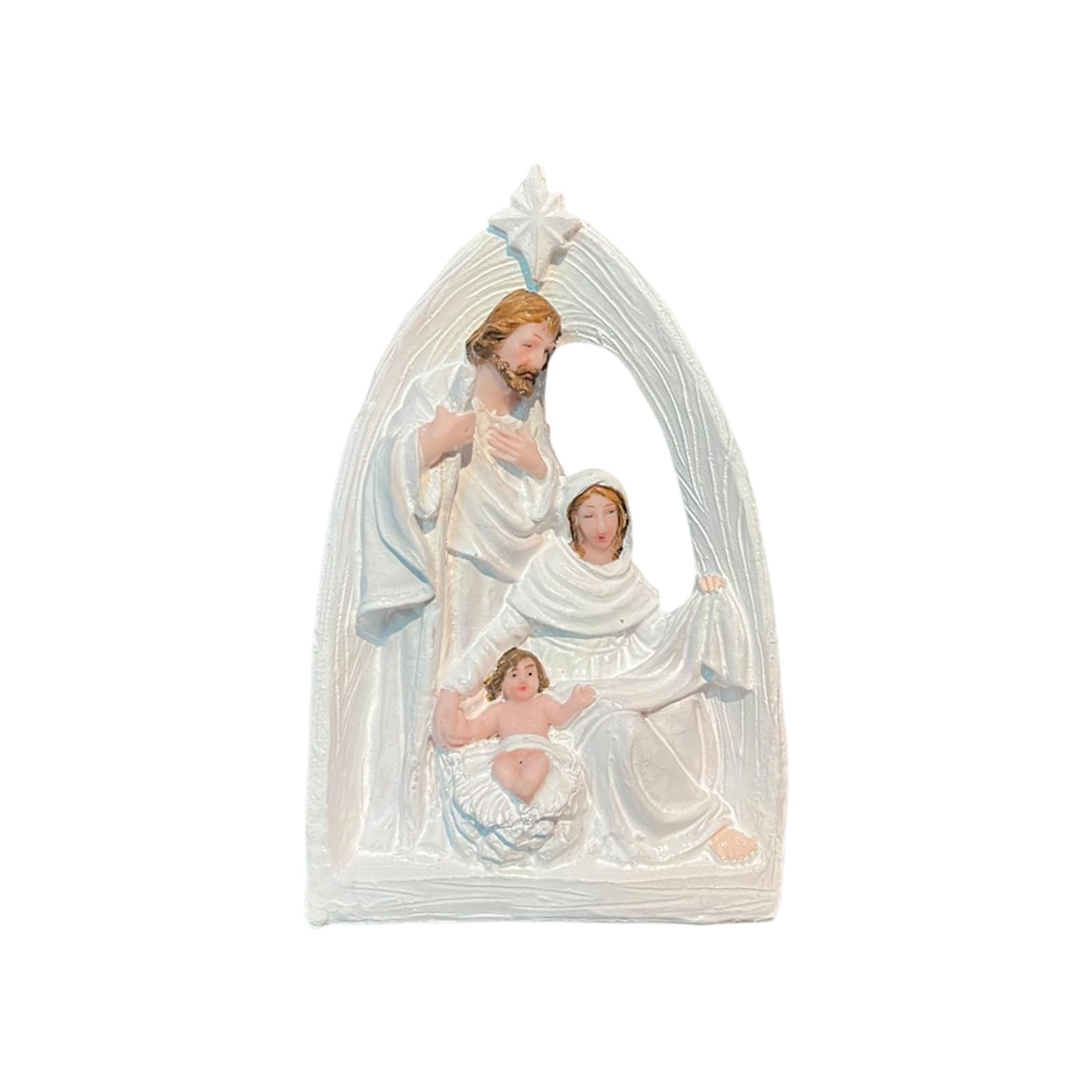 ordinarYone Christmas Nativity Figurines Holy Family Figure with Stable Nativity Figure,Table Ornament Christmas Decors