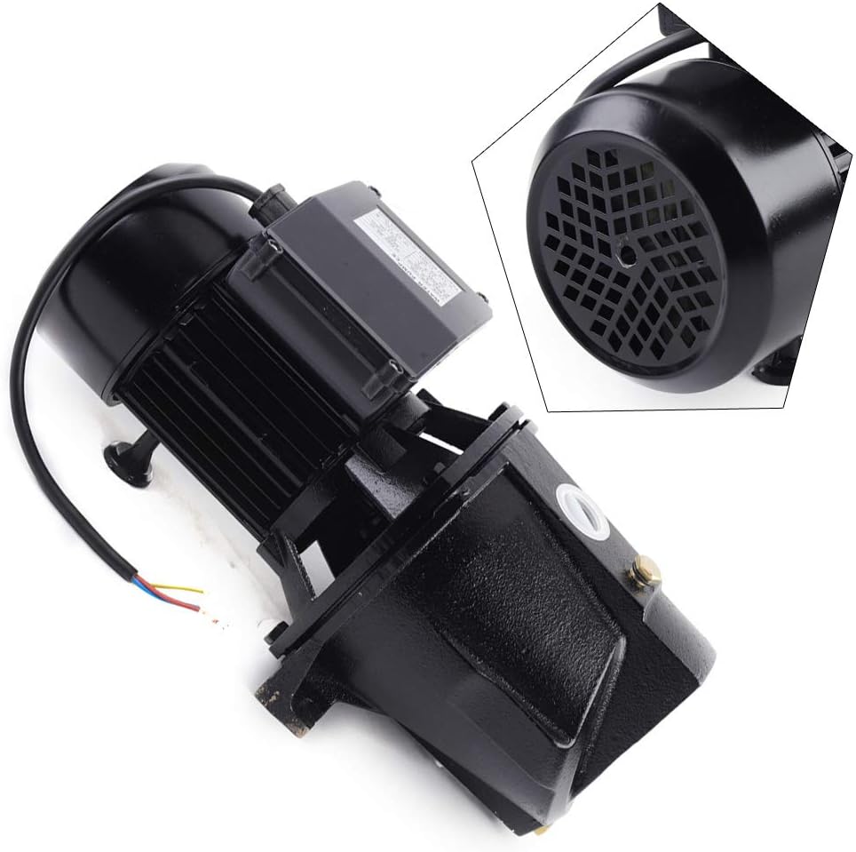 1HP Cast Iron Shallow Well Jet Pump, High Pressure Self-Priming Water Deep Well Jet Pump 110V 750W Heavy-Duty Automatic Pressure Switch Cast Iron Convertible Pump, 3420 RPM(1HP)