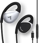Avantree Resolve –3.5mm AUX Ecouteurs à écran ouvert filaire avec micro & Crochet sur oreille, pour les aînés & Hommes avec grandes oreilles, idéal pour bureau, extérieur & Accueil (Grande Taille)