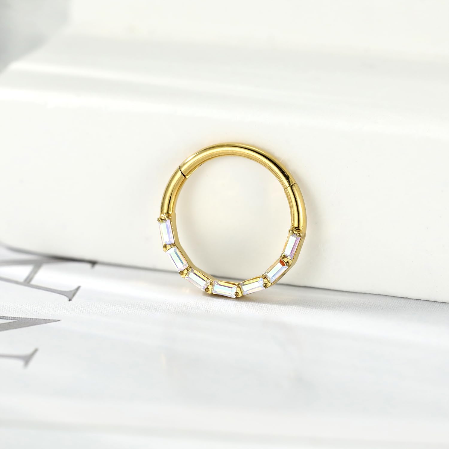 FUNLMO Septum Ring Daith Rook Helix Conch Tragus Piercing Jewelry 316L Surgical Steel Nose Ring Hoop Cartilage Earring 20G 18G 16G 14G