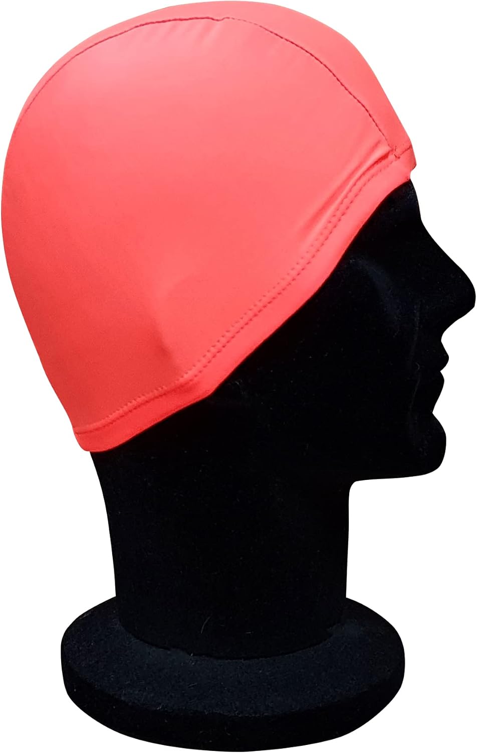 Blue Reef Elasticated Spandex Stretchy Anti Tear Easy Fit Plain Non Waterproof Deluxe Pull On Swimming Hat Swim Cap One Size Suitable For All Ages 3+ Years (Orange) - Image 5