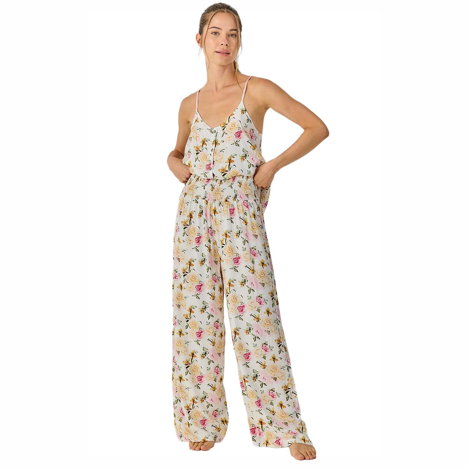 J&J Brothers Pijama Mujer Verano Tirantes y Pantalón Largo Fluido JJB30