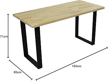 Amazon | 清水材木店 選べる デスク パイン材 W160×D60cm クリア色