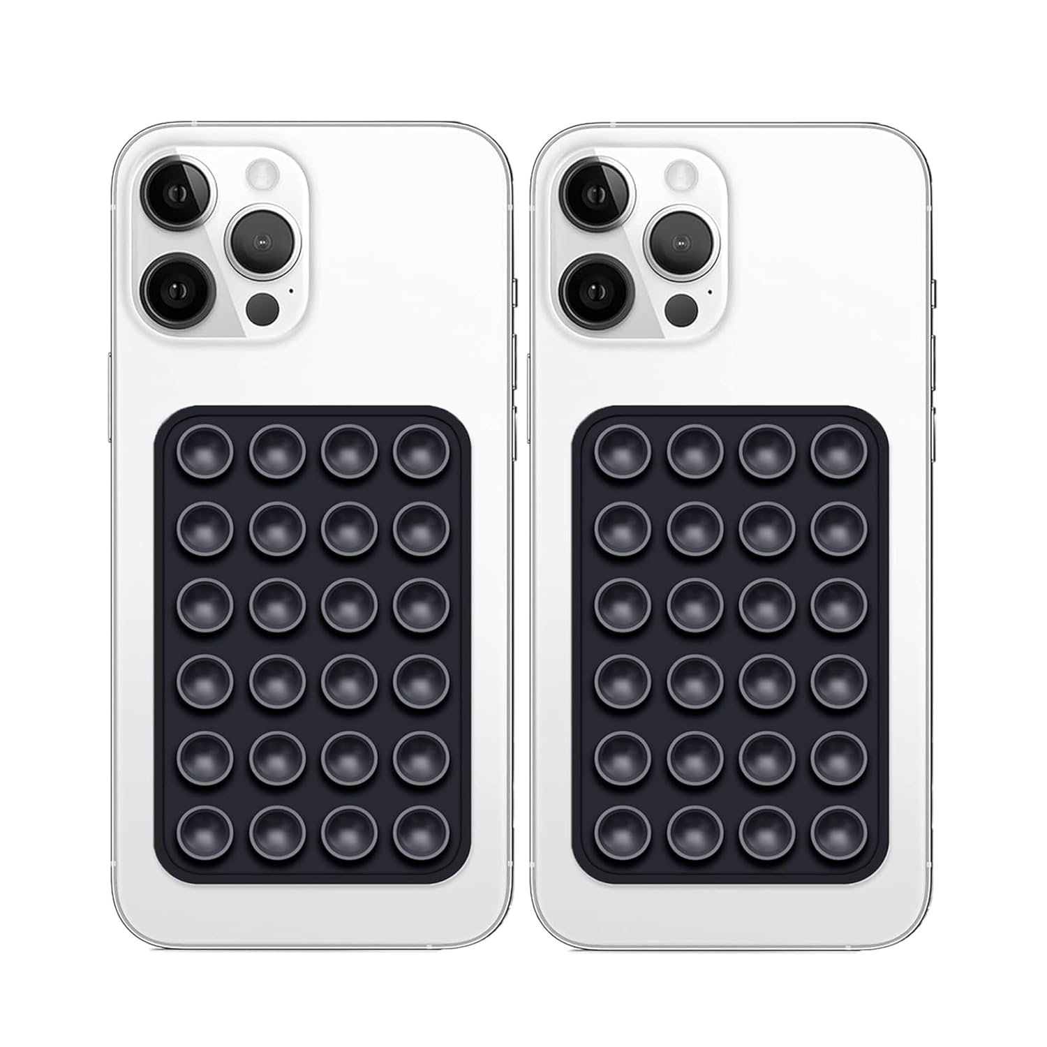 Double Sided Suction Mount, Strong Silicone Suction Cup Holder for Mirror Shower Wall, Reusable Sticky Grip Sticker for Mobile Case, Hands Free Stand (2 Pack)-image-41