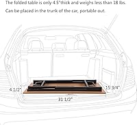Vista 8 de Need - Escritorio plegable de computadora de 31.5 pulgadas para espacios pequeños, mesa plegable de escritura de estudio en negro para oficina