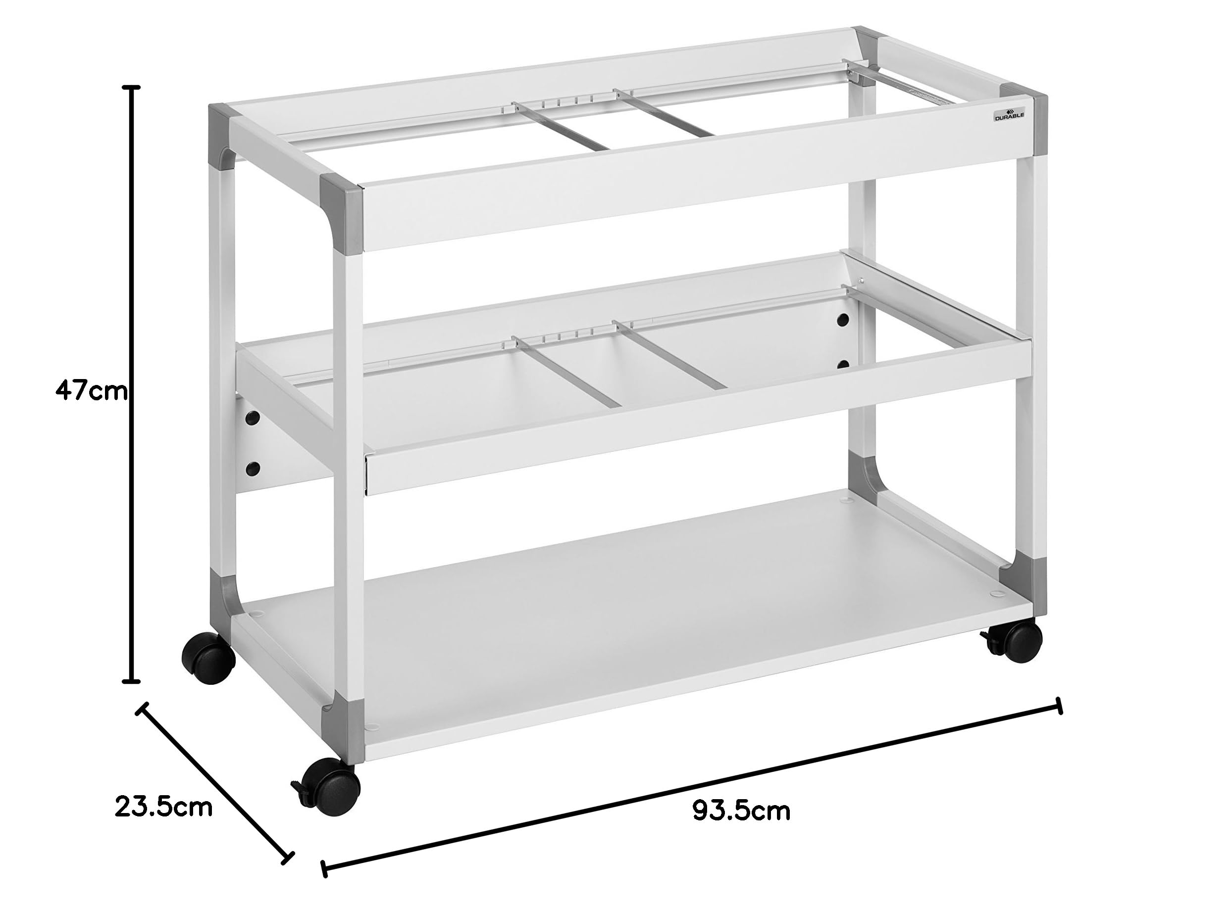 Durable 379210 System File Trolley 200 Multi Duo, gris