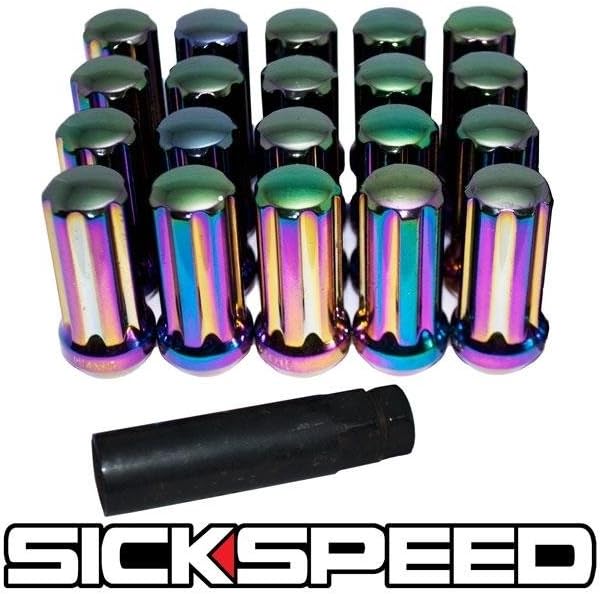 Sickspeed 20 Neo Chrome 51Mm Spline Drive Locking Lug Nuts