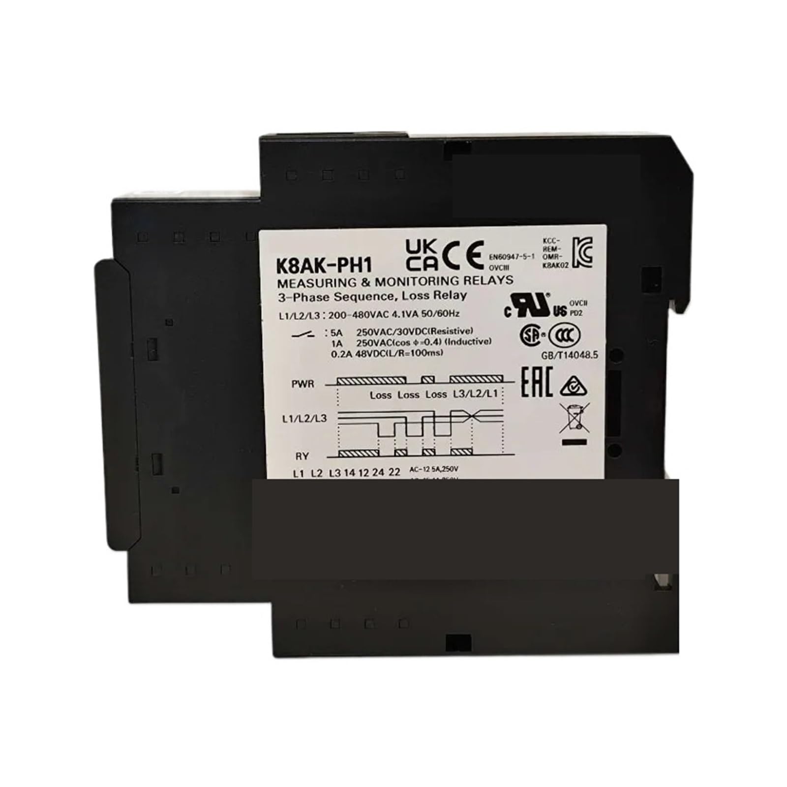 Relais K8AK-PH1 200-480VAC élimine les pannes de moteur triphasé