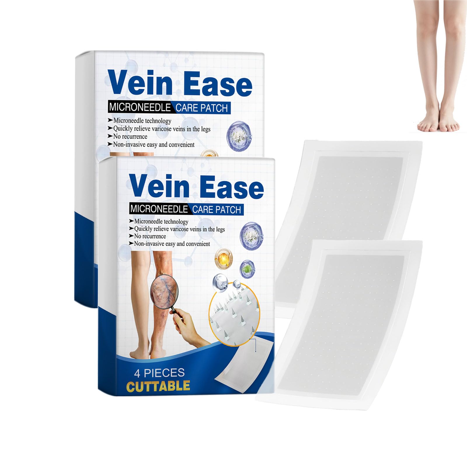 12 Unidades Target parche avanzado con para varices Parche con Microagujas para Venas Varicosas, Tratamiento Natural para Piernas, Apto para Todo Tipo de Piel (8PC+Verde) — view 12