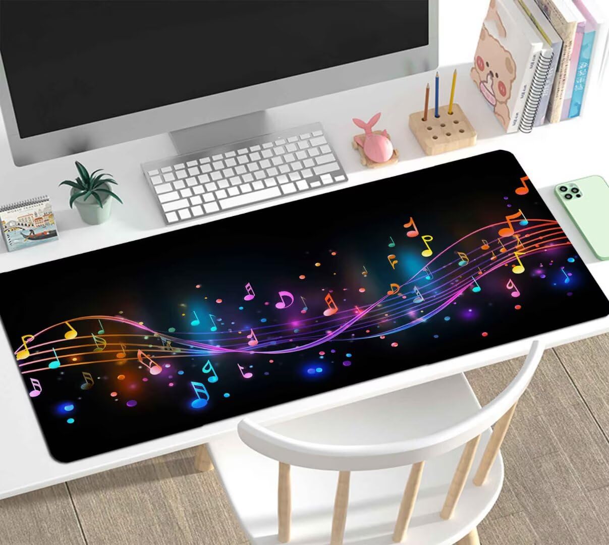 Alfombrilla Ratón XXL Gaming, Alfombrilla Escritorio 900x600x4mm, Mouse Pad Mat XXL Antideslizante, Alfombrilla Raton Base de Goma Tapete Rato Gamer Mousepad XXL para PC, Oficina Classic J-204