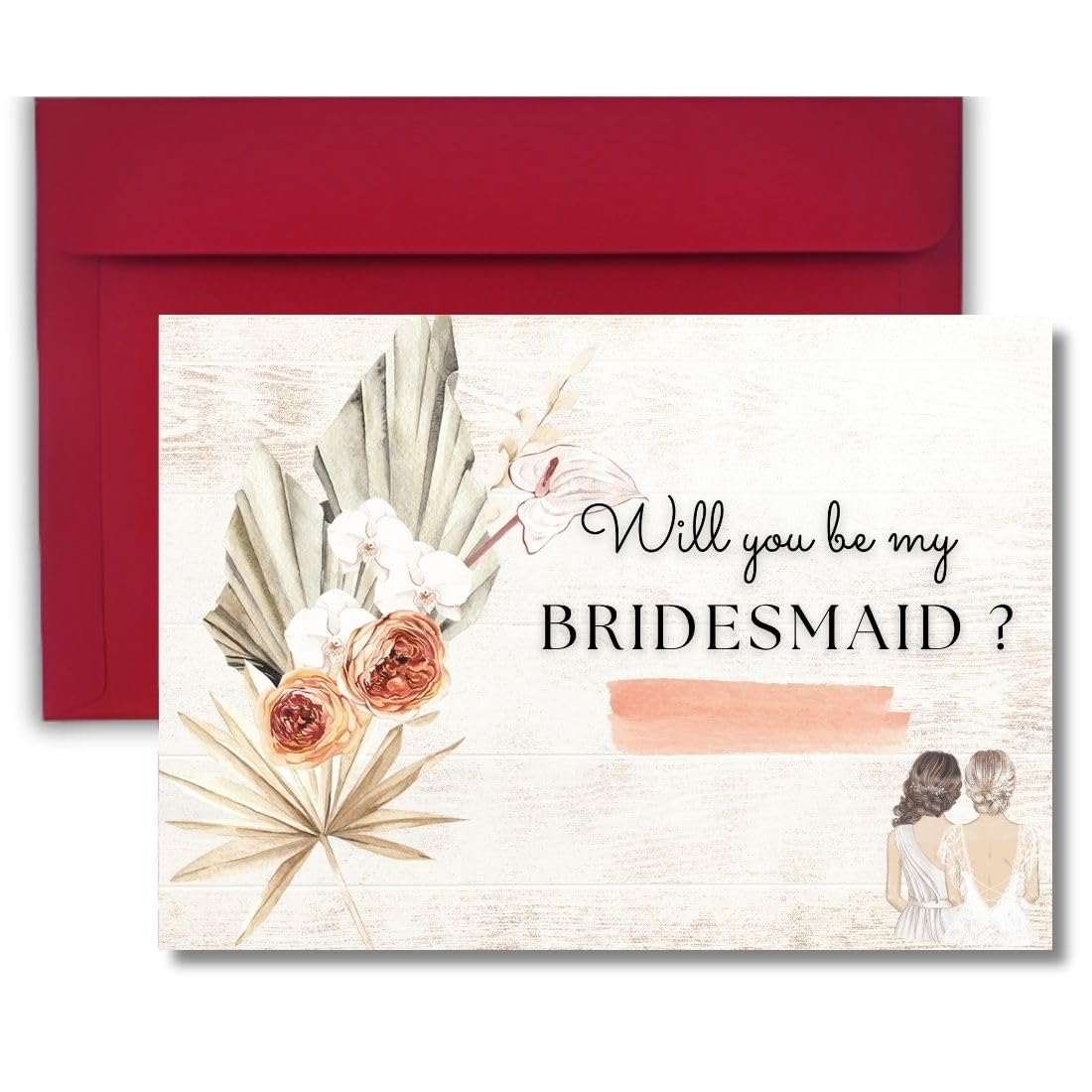AanyaCentric 5.8x8.3 Inch Pack of 6 Bridesmaid Cards Will You Be My Bridesmaid Wedding Invitation Cards-image-12