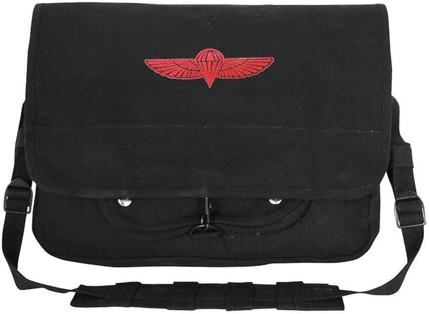 FOX OUTDOOR PRODUCTS Israeli Paratrooper Heavy-Weight Cotton Canvas Vintage-Styled Shoulder Bag - 11" x 15"x 4", 1.7 lbs