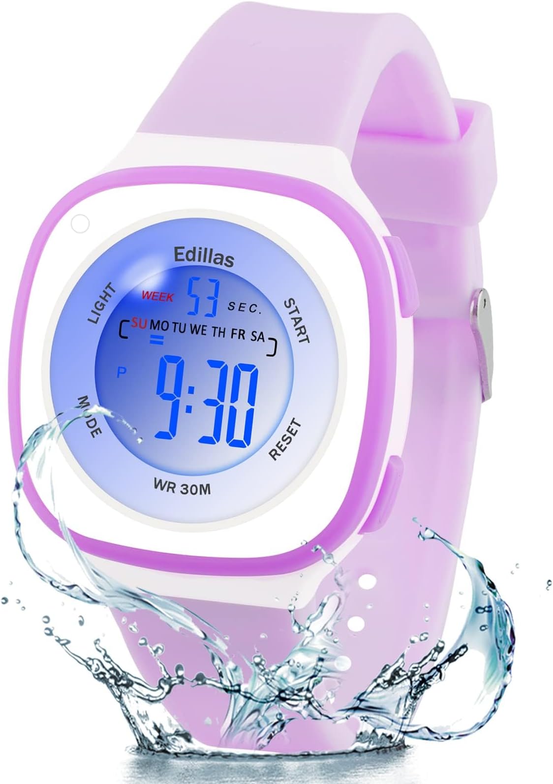 Azonee Kids Watches Digital for Girls Boys, Light Wristwatch for Child Waterproof Sport Outdoor Multifunctional Wrist Watches with Stopwatch Alarm for Ages 4-15